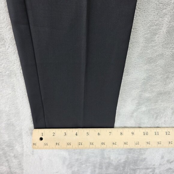 BCBGMAXAZRIA Pants Womens 2 Black Wool Blend Dress Straight Leg Stretch PLL2C914 - Picture 7 of 12